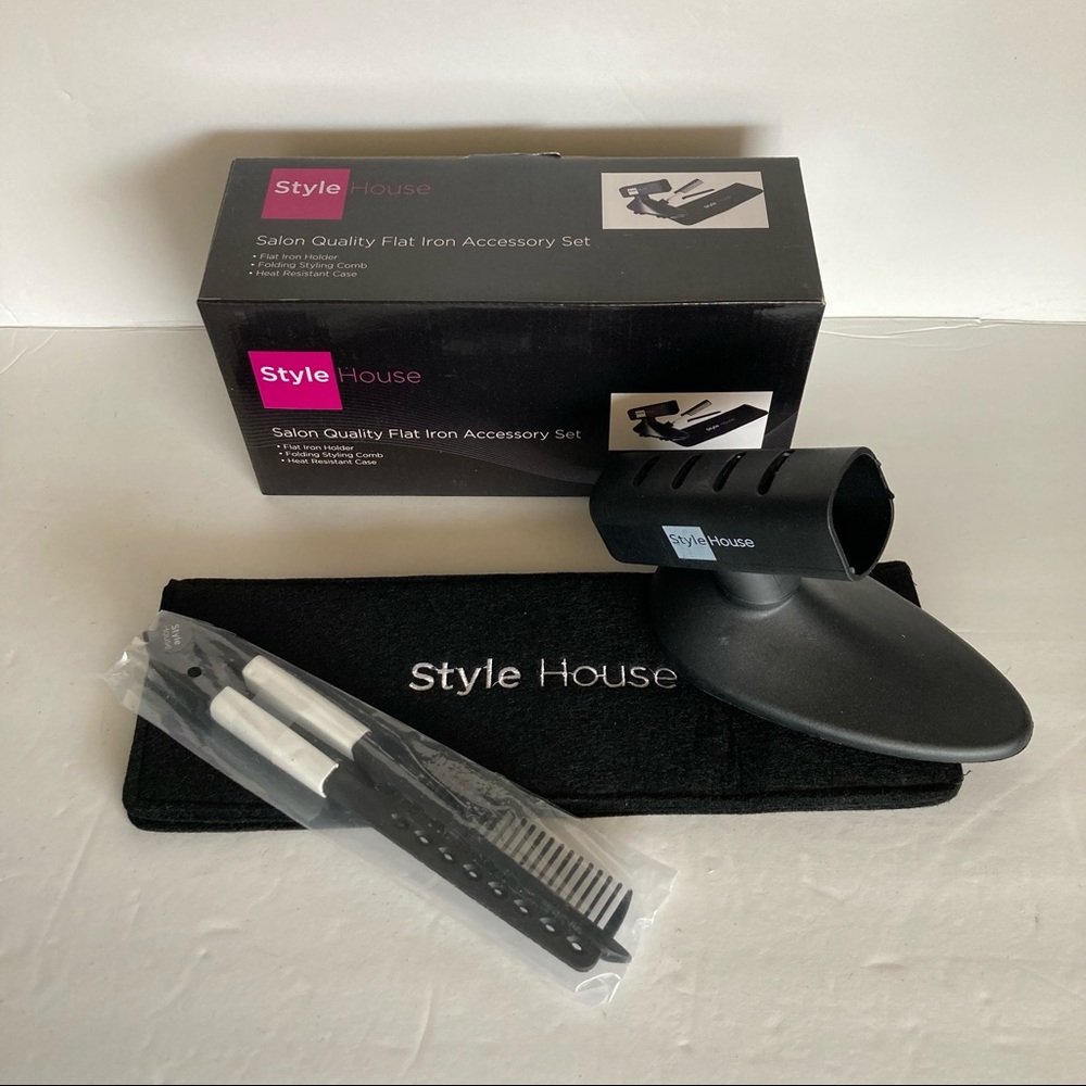 STYLE HOUSE Flat Iron Holder Accessory Set